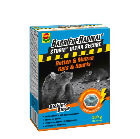COMPO Barrière Radikal® Storm® Ultra Secure Ratten & Muizen - 300 g