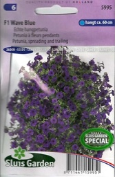 [01-005995] Petunia retombant BLUE WAVE - ca 15 semences enrobées